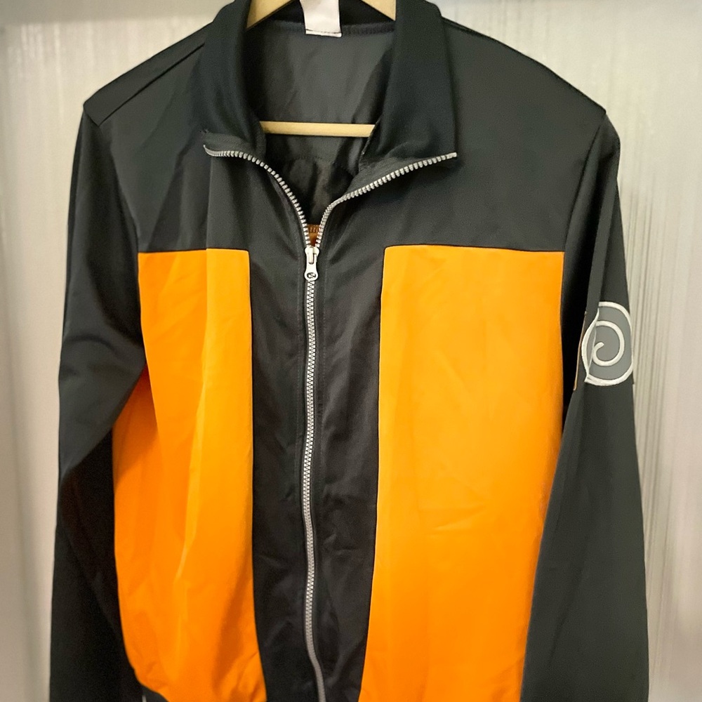 Men's Black and Orange Jacket